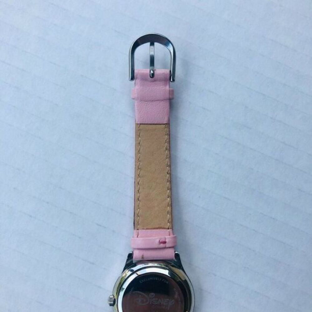 Disney Minnie Mouse Watch Pink Genuine Leather Analog Wrist Watch Japan Movt. - Picture 11 of 12